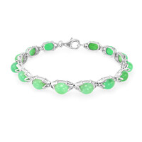 Imperial Chrysoprase Silver Bracelet