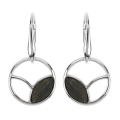 Black Oak Silver Earrings