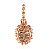 9K SI1 Argyle Rose De France Diamond Gold Pendant