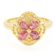 18K Unheated Padparadscha Sapphire Gold Ring (AMAYANI)