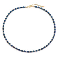 Royal Blue Hematite Silver Necklace
