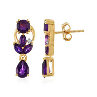 Amethyst Silver Earrings