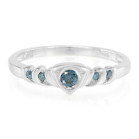 Fancy Diamond Silver Ring