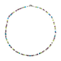 Neon Blue Apatite Silver Necklace