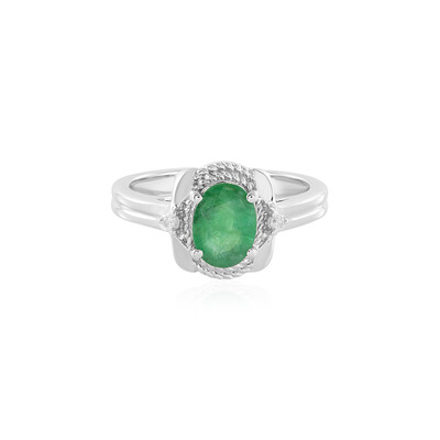 Zambian Emerald Silver Ring