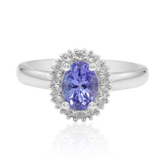 Unheated Tanzanite Silver Ring
