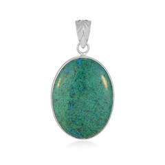 Chrysokolla Silver Pendant (Bali Barong)