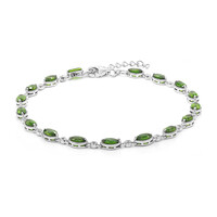 Russian Diopside Silver Bracelet