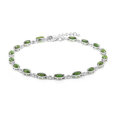 Russian Diopside Silver Bracelet