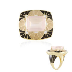 Rose Quartz Silver Ring (Adela Silber)