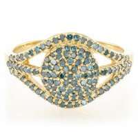 Fancy Diamond Silver Ring