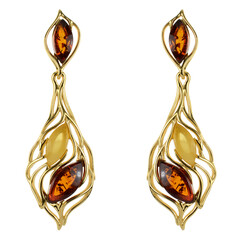 Baltic Amber Silver Earrings