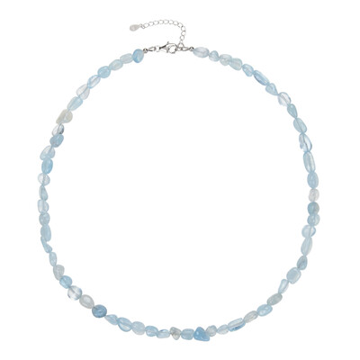 Aquamarine Silver Necklace