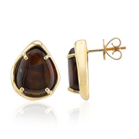 9K Fire Agate Gold Earrings