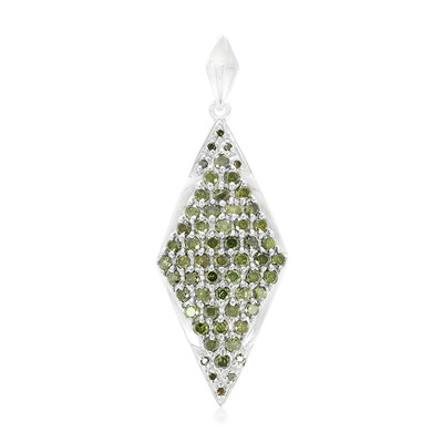 Fancy Diamond Silver Pendant
