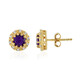 Siberian Amethyst Silver Earrings