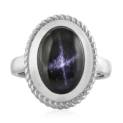 Indian star diopside Silver Ring