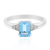Swiss Blue Topaz Silver Ring