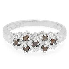 Fancy Diamond Silver Ring