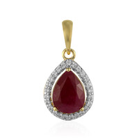 9K Kenyan Ruby Gold Pendant