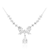 White Topaz Silver Necklace