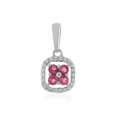 Pink Tourmaline Silver Pendant