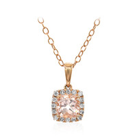 10K AAA Morganite Gold Necklace