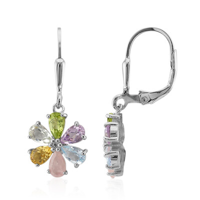 Sky Blue Topaz Silver Earrings