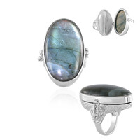 Labradorite Brass Ring (Juwelo Style)
