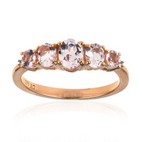 9K Unheated Pink Beryl Gold Ring