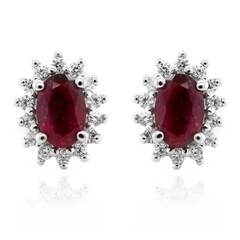 Madagascar Ruby Silver Earrings