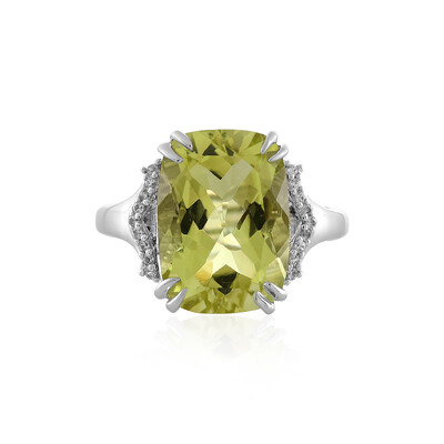 Lemon Quartz Silver Ring