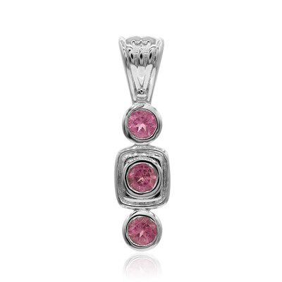 Pink Tourmaline Silver Pendant