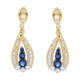 Blue Sapphire Silver Earrings (Gems en Vogue)