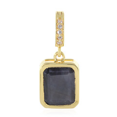 Anthracite Sapphire Silver Pendant