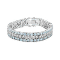 Sky Blue Topaz Silver Bracelet