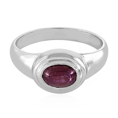Channapatna Star Ruby Silver Ring