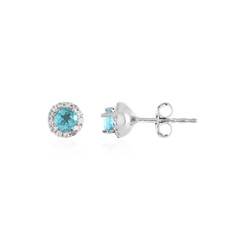 Blue Apatite Silver Earrings