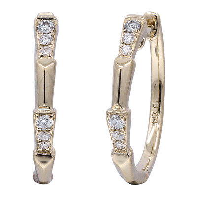 14K I1 (H) Diamond Gold Earrings (CIRARI)