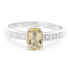 Champagne Quartz Silver Ring