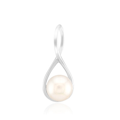 White Freshwater Pearl Silver Pendant (Michelle Albala)