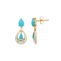 Sleeping Beauty Turquoise Silver Earrings