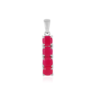 Raspberry Chalcedony Silver Pendant