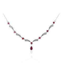 Ruby Silver Necklace