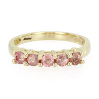 10K Unheated Padparadscha Sapphire Gold Ring