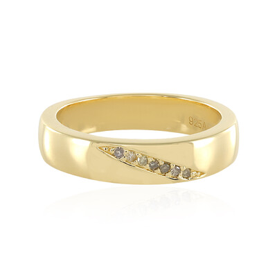 I3 Brown Diamond Silver Ring