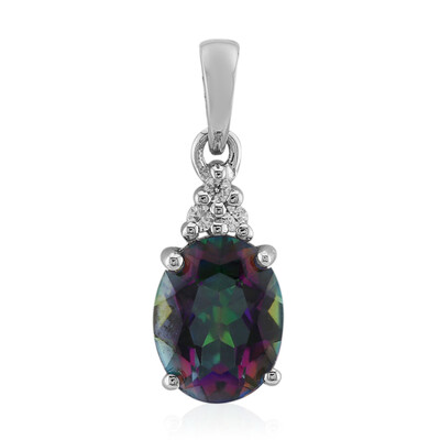 Mystic Quartz Silver Pendant