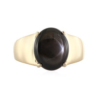 9K Black Star Sapphire Gold Ring