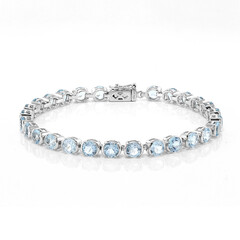 Sky Blue Topaz Silver Bracelet