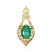 14K AAA Zambian Emerald Gold Pendant (de Melo)